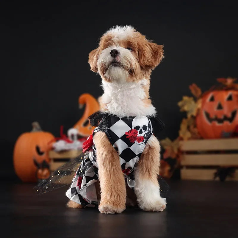 Newfashion Autumn Halloween Pet Dress Scary Costume For Dogs Party Outfit Cross Border Hot Salecat Pet Clothes