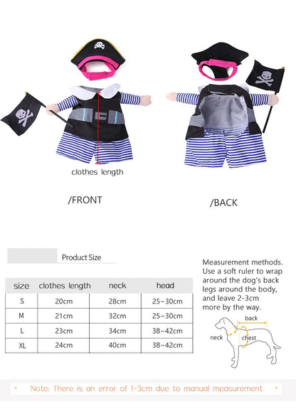 Dog fancy dress Horseback Riding Cosplay Costume Halloween Funny New Year's Dog Suit Soft Breathable Clothes Dogs Accessories