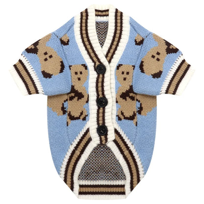 Dog Clothes Winter Fashion Dog Sweater Striped Dog Coat Chihuahua Bichon Frise Clothing Pet Costume Warm Sweaters Dog Cardigan