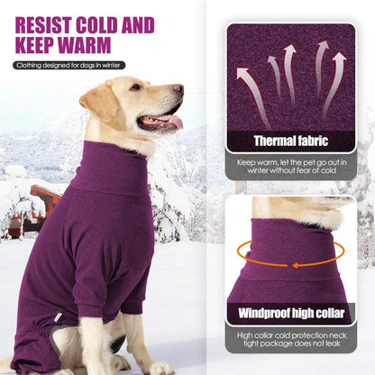 Winter Dog Clothes  4 Legs Jumpsuits Warm Fleece Coat Clothing Autumn for Small Medium Large Dogs Big Pets Apparel Supplies