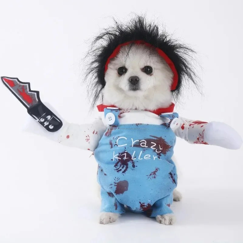 Funny Pet Halloween Dog Clothes Costume Small Dog Jacket Creative Outfit for Teddy Cats  Costume Dog Clothes for Small Dogs