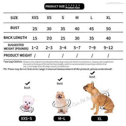 Cute Dog Clothes Winter Vest For Small Dogs Cats Warm Pets Sweater Soft Flannel Puppy Puffer Jacket Dog Accessories Supplies Xxs