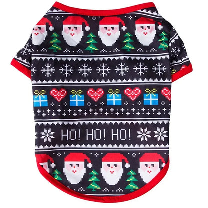 Pet Dog Christmas Shirt Clothes Xmas Vest Soft Shirts Holiday Small Dog Apparel Snowman Printed Puppy Costume for Cats or Dogs