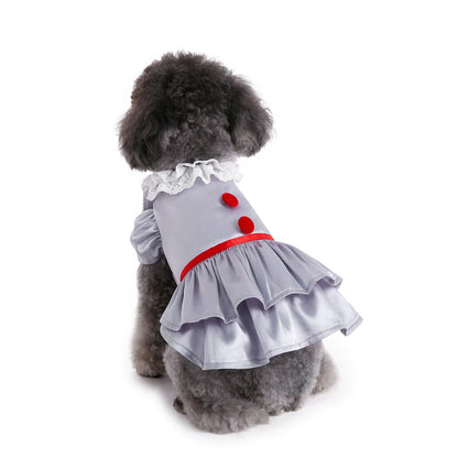 Halloween Pet Costume Joker Dress Pet Apparel Wizard Dog Clothes Witch Pet Costume Devil Cosplay pet Stephen King's It dress