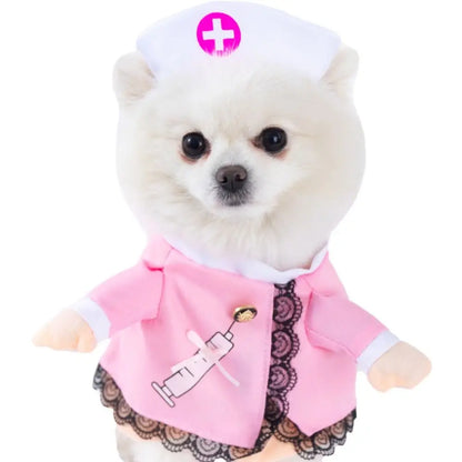 Easy To Wear Halloween Pet Costume Funny Uniform Dog Cosplay Clothing Soft Fabric Pet Supplies Kitten Puppy Costume Animal