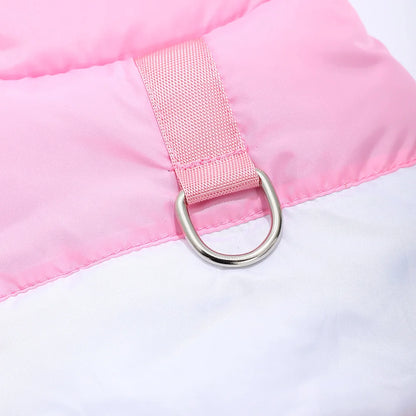 Windproof Dog Clothes  Color-blocking Puppy Coat  Winter Small Dogs Costumes Cats Clothing D-ring Yorkshire Pug Pet Outfits