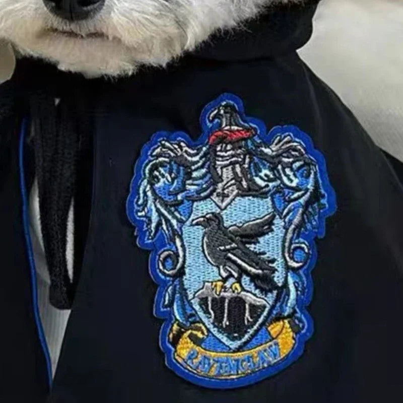 Cosplay Dogs Cloak Cape Magic Academy British Dogs Cloak Cos Embroidery Teddy Small Cat Pet Clothes Winter Fashion Pets Supplies