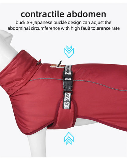 Winter Warm Dog Clothes For Medium Large Dogs Reflective Windproof Pet Thicken Down Jacket Labrador French Bulldog Coat Outfits