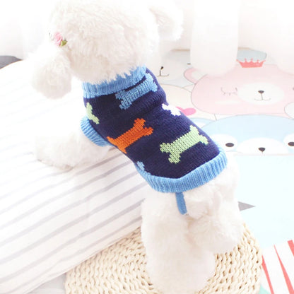 Warm Pet Dog Sweater Winter Dog Clothes for Small Medium Dogs Knitted Puppy Cat Coat Chihuahua French Bulldogs Yorkie Customes