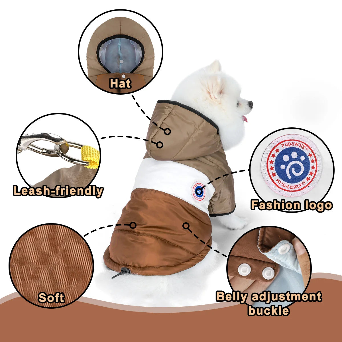 1.5-10 KgThickened and Warm Dogs Clothes Windproof Winter Clothing for Small to Medium Dogs Cotton Clothing Pet Winter Clothing