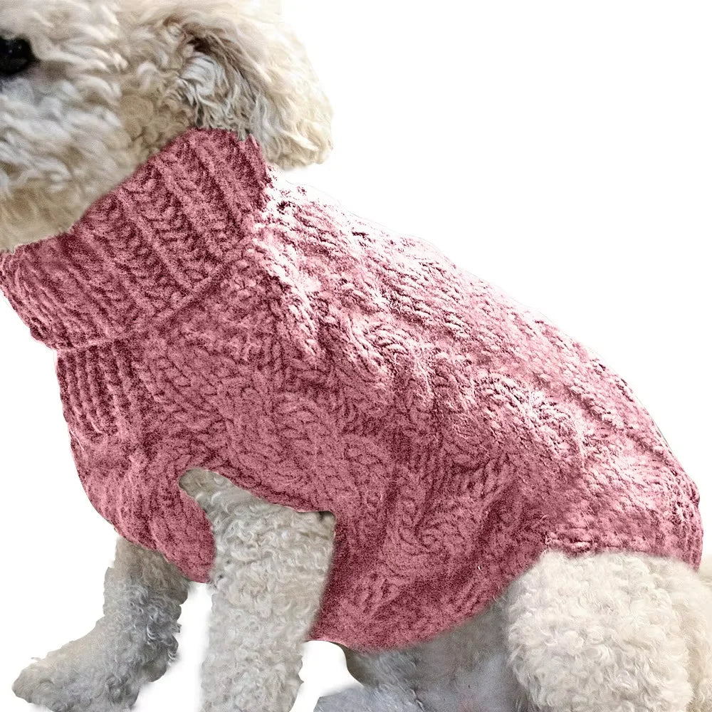 Warm Pet Dog Sweaters Winter Pet Clothes Solid Color Design Sweater Fashion Clothing for Pet Dogs Cats Cat Sweater Cats Clothes