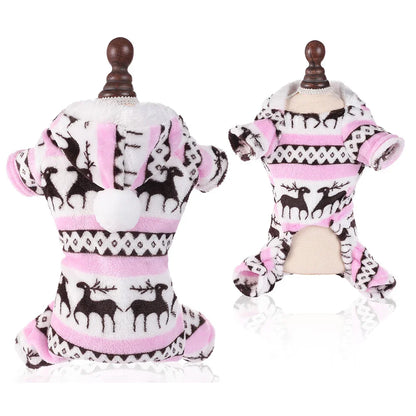 Dog Xmas Costumes Pet Elk Clothes Dog Cat Warm Christmas Coat For Small Large Dogs Cats Sweater Xmas Gifts For Pet Lovers