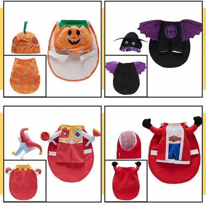 Horror Halloween Pet Costume Dog Cat Funny Party Cosplay Outfit Creative Pet Jumpsuit Suit Holiday Puppy Dress Up With Headgear