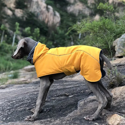 Dog Clothes Autumn and Winter Clothes Medium-sized Large Dog Pet Double Collar Warm Water-repellent Cotton-padded Jacket Vest