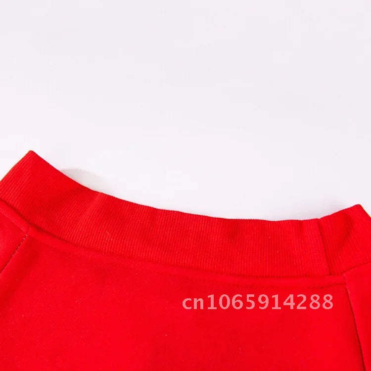 Winter Clothes For Large Medium Dogs Warm Red Hoodies Girl Sweatshirt Sweater New Polar T-shirt Eve Years Pets Outfit Fleece Boy