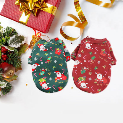 Large Dog Hoodies Christmas Sweater- Winter Warm Fleece Lined Pet Clothes Xmas Puppy Holiday for Medium Large Dogs