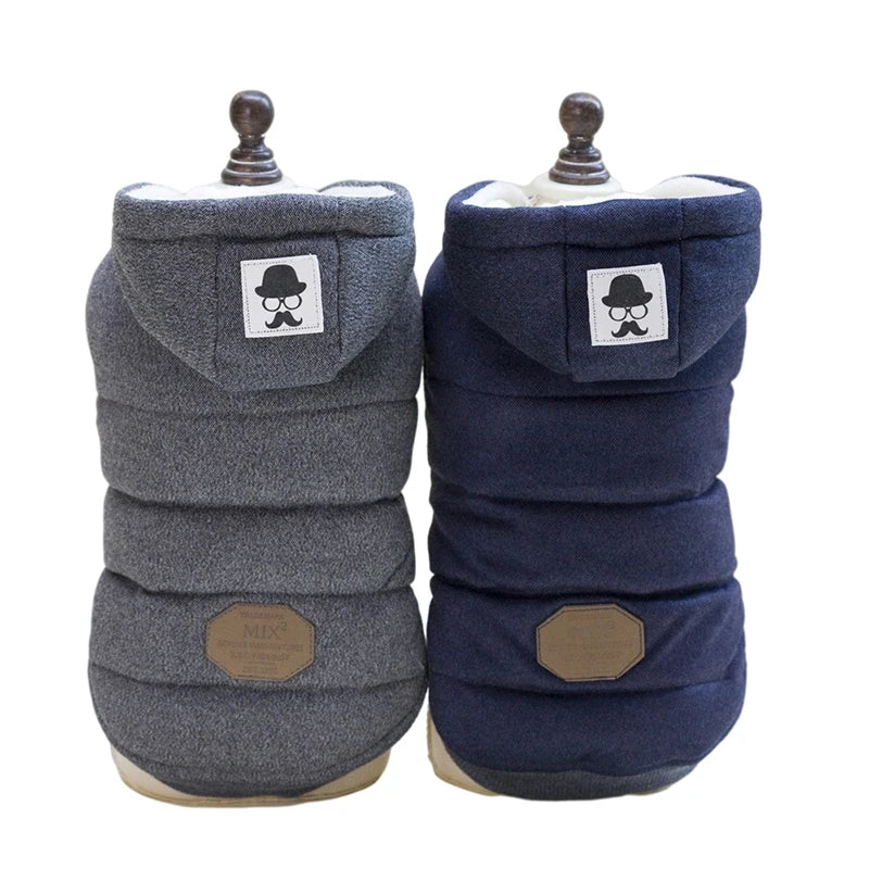 Dog Winter Warm Jacket for Small Dogs Clothes Puppy Fleece Two-legged Coat Pet Hoodie Chihuahua French Bulldog Yorkies Costumes