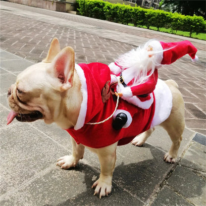 Winter Happy New Year Pet Costume Christmas Cat Dog Clothes for French Bulldog Corgi York Small Dogs And Cats Mascotas Supplies