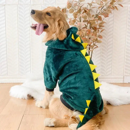 Dog Pajama Coat Pet Clothes for Medium Large Dogs Dog Hoody Winter Warm Fleece Golden Retriever Labrador Dogs Clothes Costume