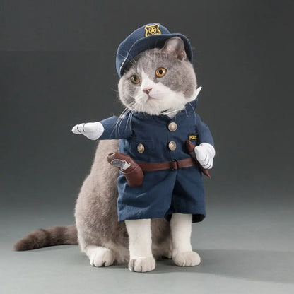 Easy To Wear Halloween Pet Costume Funny Uniform Dog Cosplay Clothing Soft Fabric Pet Supplies Kitten Puppy Costume Animal