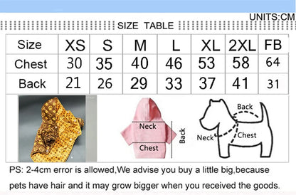 Winter Pet Clothes Warm Cotton Clothing For Puppies Small Medium Fat Dogs Coats Dog Paw Prints Double-Sided Wearable Pet Jackets