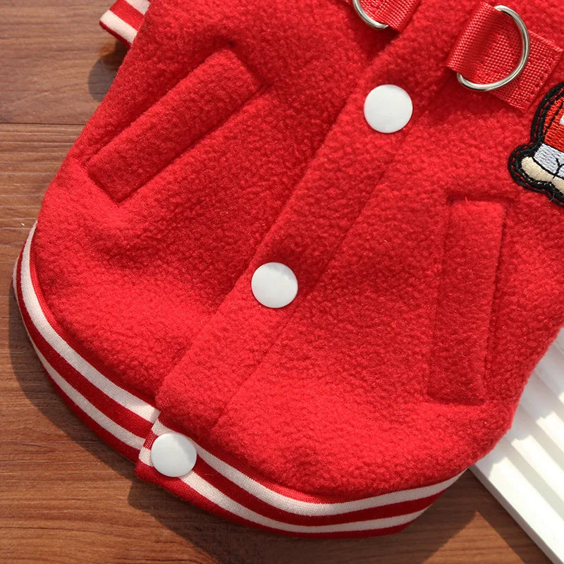 Dog clothing baseball jackets autumn/winter fleece jackets pet Teddy Shih Tzu French Bulldog Pug clothes accessories
