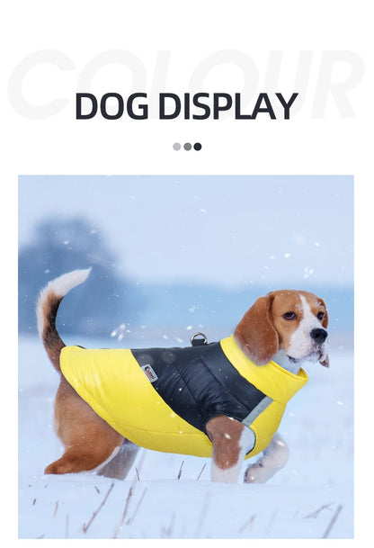 Winter Clothes for Dogs Warm Clothing Labrador Cotton Coat Harnesses Pet Products Clothes for Small Large Dog Reflective Stripe