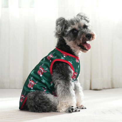 Pet Dog Clothes For Small Medium Dogs Cats Christmas Print Puppy Coat Funny Party Dressed Up Cosplay Costume Chihuahua Outfits