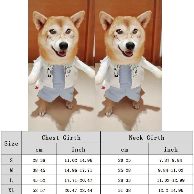 Funny Dog Clothes Sweatshirt Set Cosplay Big Suit Pet Clothes Party Costume Face Cloth Comical Outfits Halloween Dress Jumpsuit