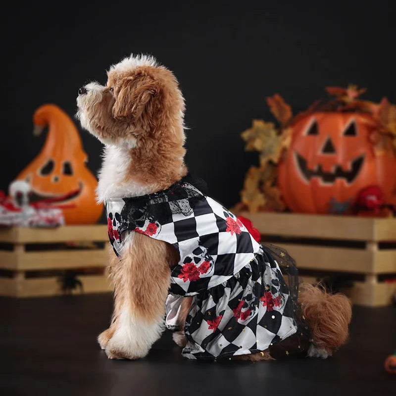 Newfashion Autumn Halloween Pet Dress Scary Costume For Dogs Party Outfit Cross Border Hot Salecat Pet Clothes