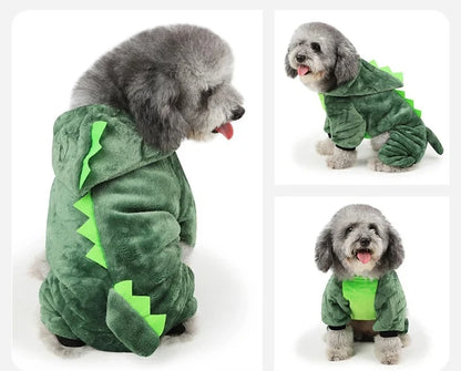 Cartoon Animal Dog Cat Costume Small Dogs Cat Winter Warm Pet Jumpsuit Pajama for Yorkies Poodle Overalls Puppy Mascotas Clothes