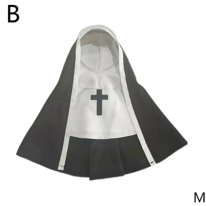 Pet Cat Halloween Costumes Nun Cloak For Small Pet Cosplay Dress Kawaii Pet Clothes Cat Kitten Puppy Funny Accessoties Gift F8S2