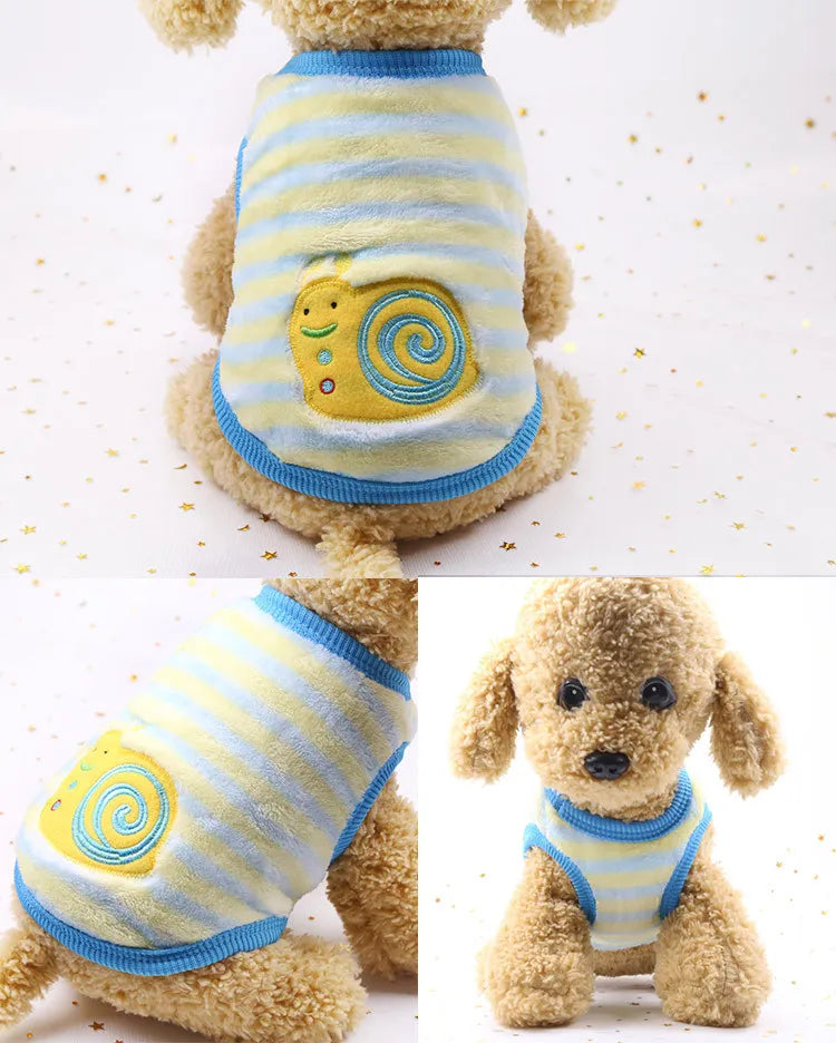 Cute Dog Clothes Winter Vest For Small Dogs Cats Warm Pets Sweater Soft Flannel Puppy Puffer Jacket Dog Accessories Supplies Xxs