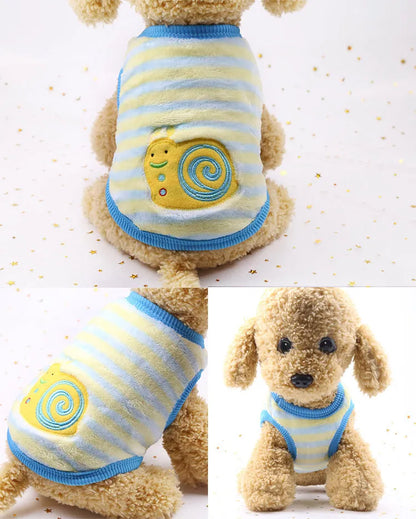 Cute Dog Clothes Winter Vest For Small Dogs Cats Warm Pets Sweater Soft Flannel Puppy Puffer Jacket Dog Accessories Supplies Xxs