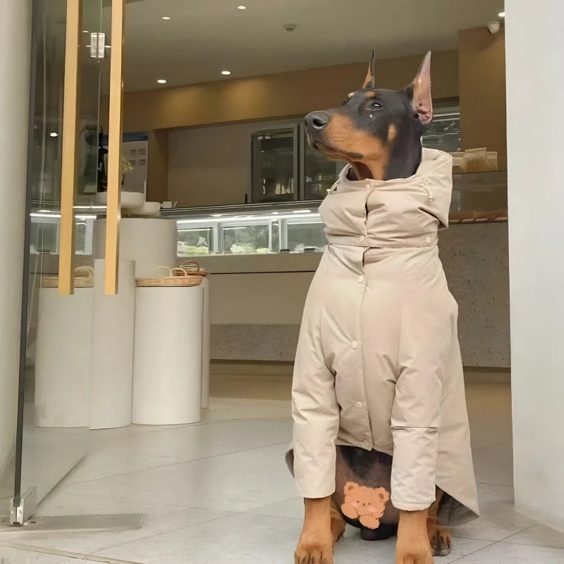 Pet Clothes For Large Dog Winter Warm Big Dog Vest Jacket Waterproof Pet Coat Greyhound Doberman Clothes For Medium Large Dog