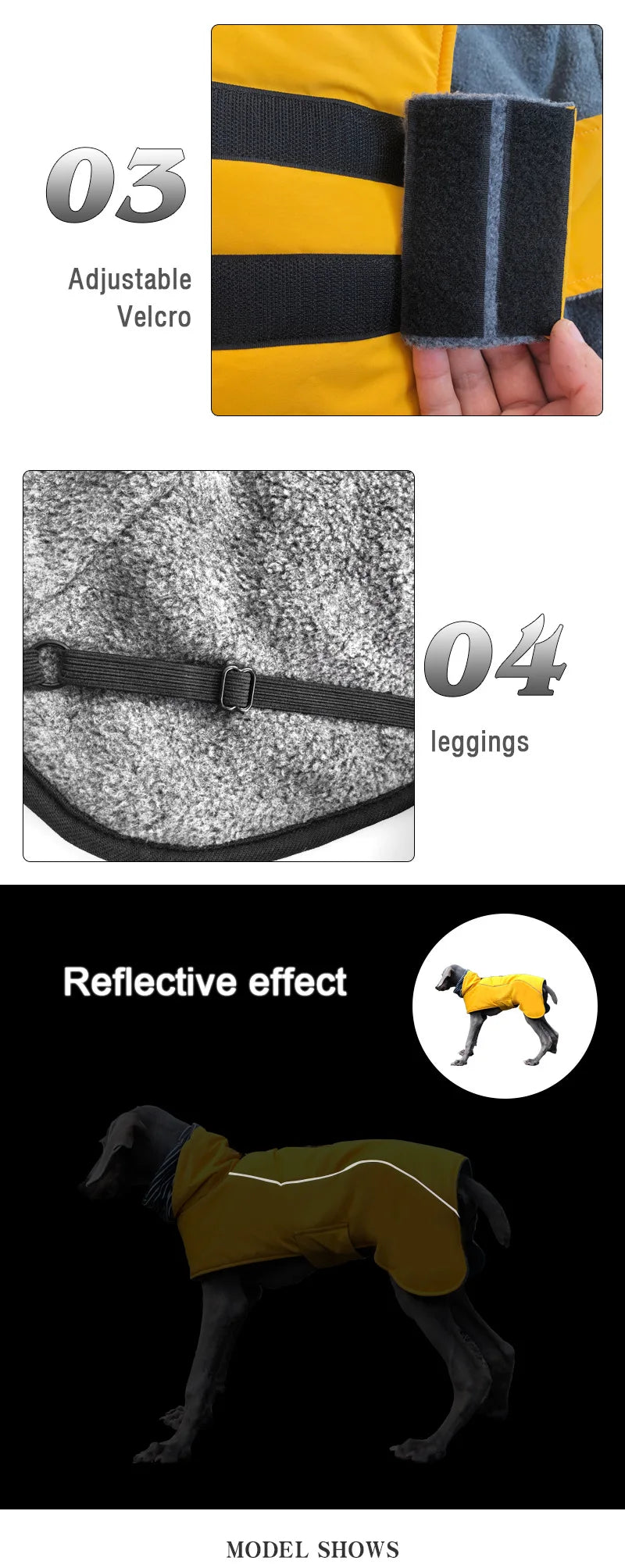 Dog Clothes Autumn and Winter Clothes Medium-sized Large Dog Pet Double Collar Warm Water-repellent Cotton-padded Jacket Vest