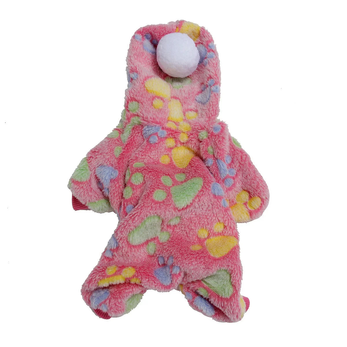 Pet Clothes Flannel Dog Costume Dog Cold Weather Coats Cat Apparel Soft Flannel Doggie Jumpsuit Clothes Pet Four Legged Pajamas