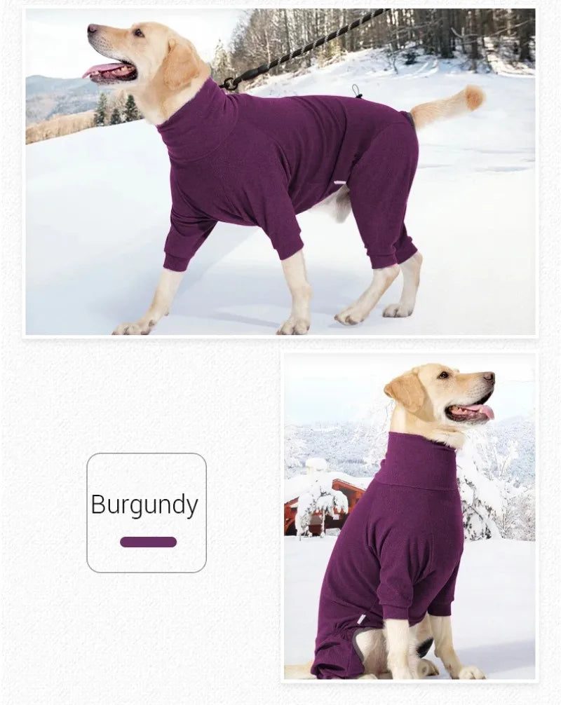 Winter Dog Clothes  4 Legs Jumpsuits Warm Fleece Coat Clothing Autumn for Small Medium Large Dogs Big Pets Apparel Supplies
