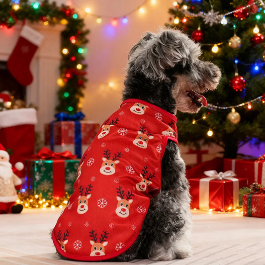 Pet Dog Clothes For Small Medium Dogs Cats Christmas Print Puppy Coat Funny Party Dressed Up Cosplay Costume Chihuahua Outfits