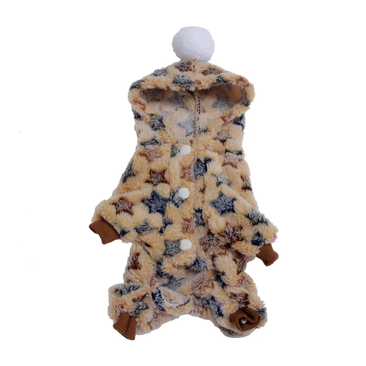 Pet Clothes Flannel Dog Costume Dog Cold Weather Coats Cat Apparel Soft Flannel Doggie Jumpsuit Clothes Pet Four Legged Pajamas