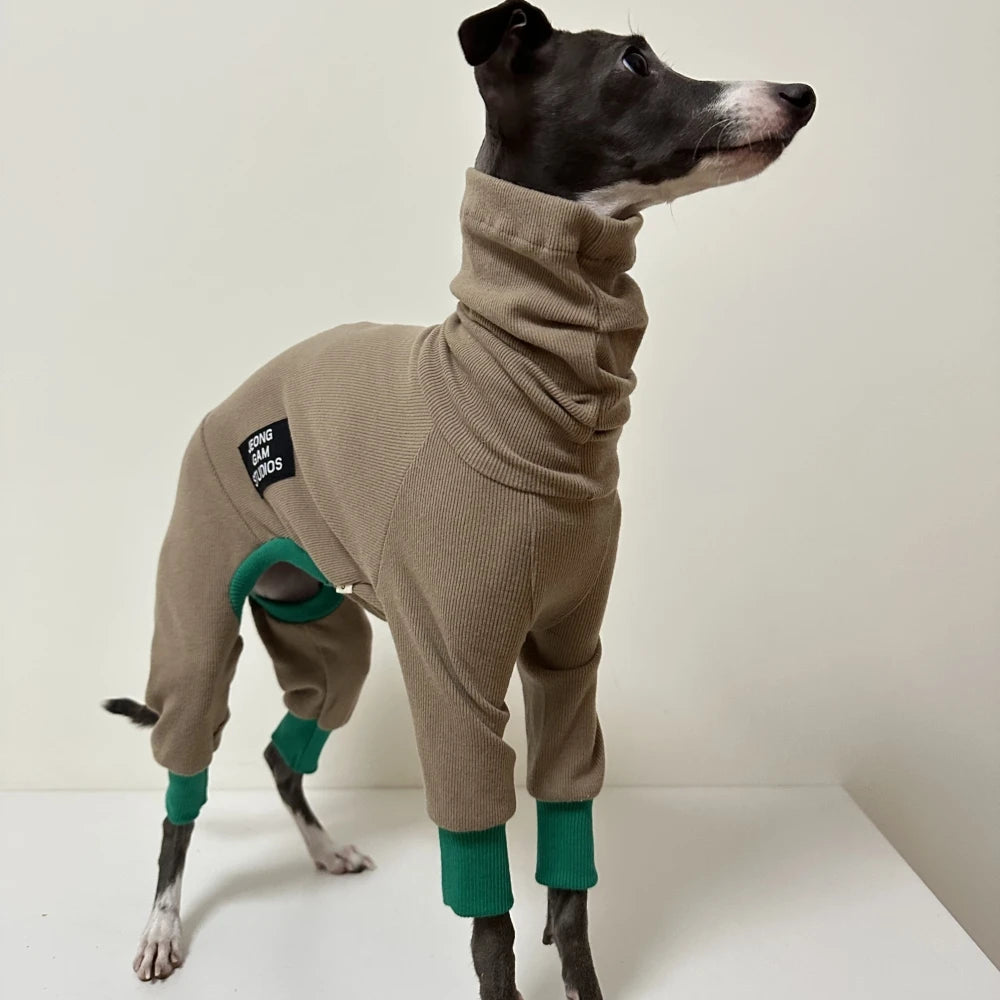 Clothing for Dogs Cute Winter Puppy Clothes Autumn Warm 4-legged Cotton Coffee Coat for Italian Greyhound Whippet Dog Sweatshirt