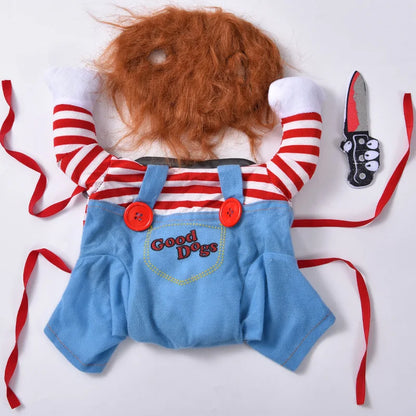 Funny Dog Clothes Sweatshirt Set Cosplay Big Suit Pet Clothes Party Costume Face Cloth Comical Outfits Halloween Dress Jumpsuit