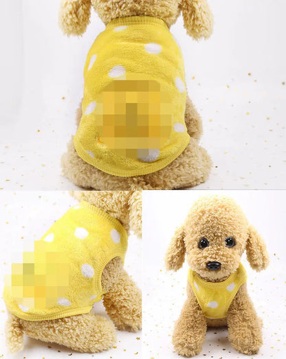 Cute Dog Clothes Winter Vest For Small Dogs Cats Warm Pets Sweater Soft Flannel Puppy Puffer Jacket Dog Accessories Supplies Xxs