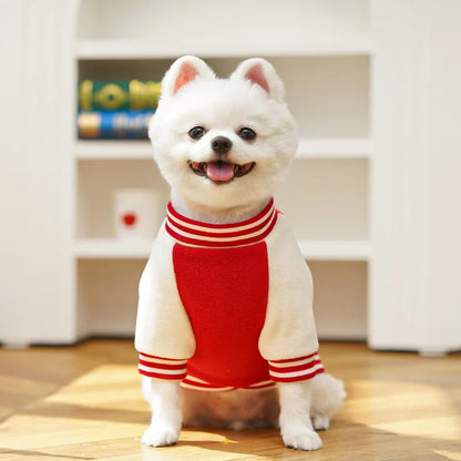 Dog clothing baseball jackets autumn/winter fleece jackets pet Teddy Shih Tzu French Bulldog Pug clothes accessories