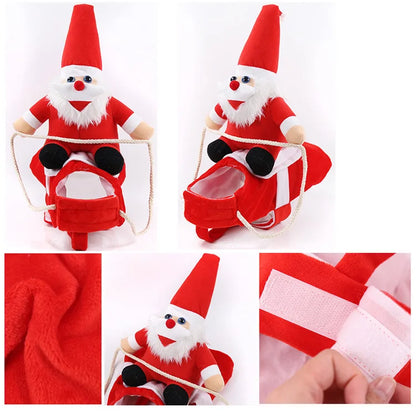 Christmas Pet Costume Dog Clothes for Large Dog Clothing Puppy Ropa Perro Funny Santa Claus Cowboy Clothing For Cats