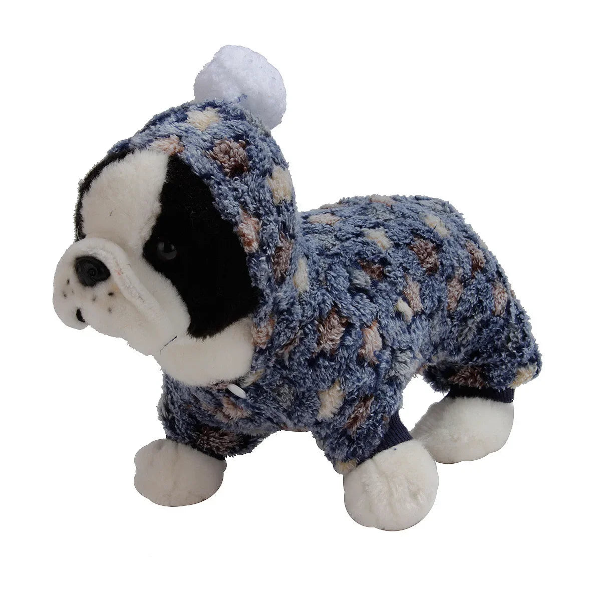 Pet Clothes Flannel Dog Costume Dog Cold Weather Coats Cat Apparel Soft Flannel Doggie Jumpsuit Clothes Pet Four Legged Pajamas