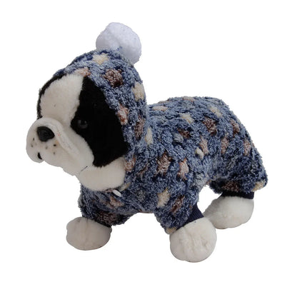Pet Clothes Flannel Dog Costume Dog Cold Weather Coats Cat Apparel Soft Flannel Doggie Jumpsuit Clothes Pet Four Legged Pajamas