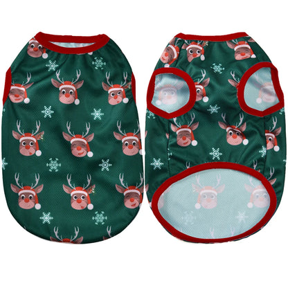 Pet Dog Clothes For Small Medium Dogs Cats Christmas Print Puppy Coat Funny Party Dressed Up Cosplay Costume Chihuahua Outfits