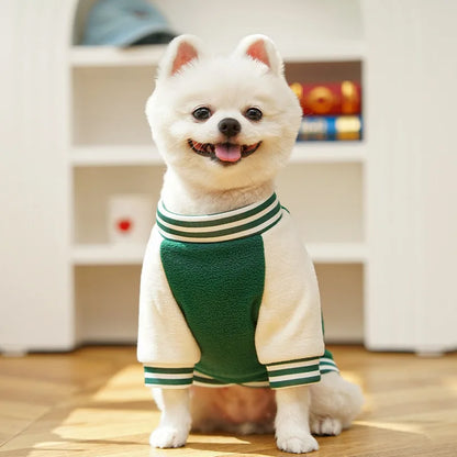 Dog clothing baseball jackets autumn/winter fleece jackets pet Teddy Shih Tzu French Bulldog Pug clothes accessories