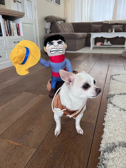 Dog Clothes Funny Cosplay Halloween Costume Puppy Kitty Cowboy Clothing Creative Pet Novelty Party Outfits Bulldog Pug Chihuahua